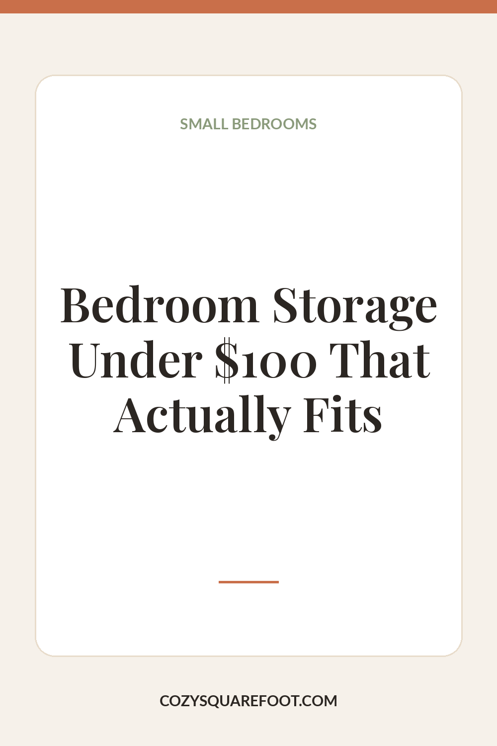 7 Bedroom Storage Solutions Under $100 for Small Apartments