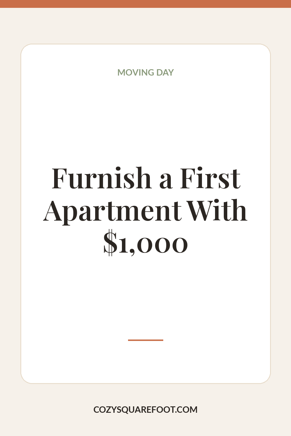 What to Buy for a First Apartment on a $1,000 Budget