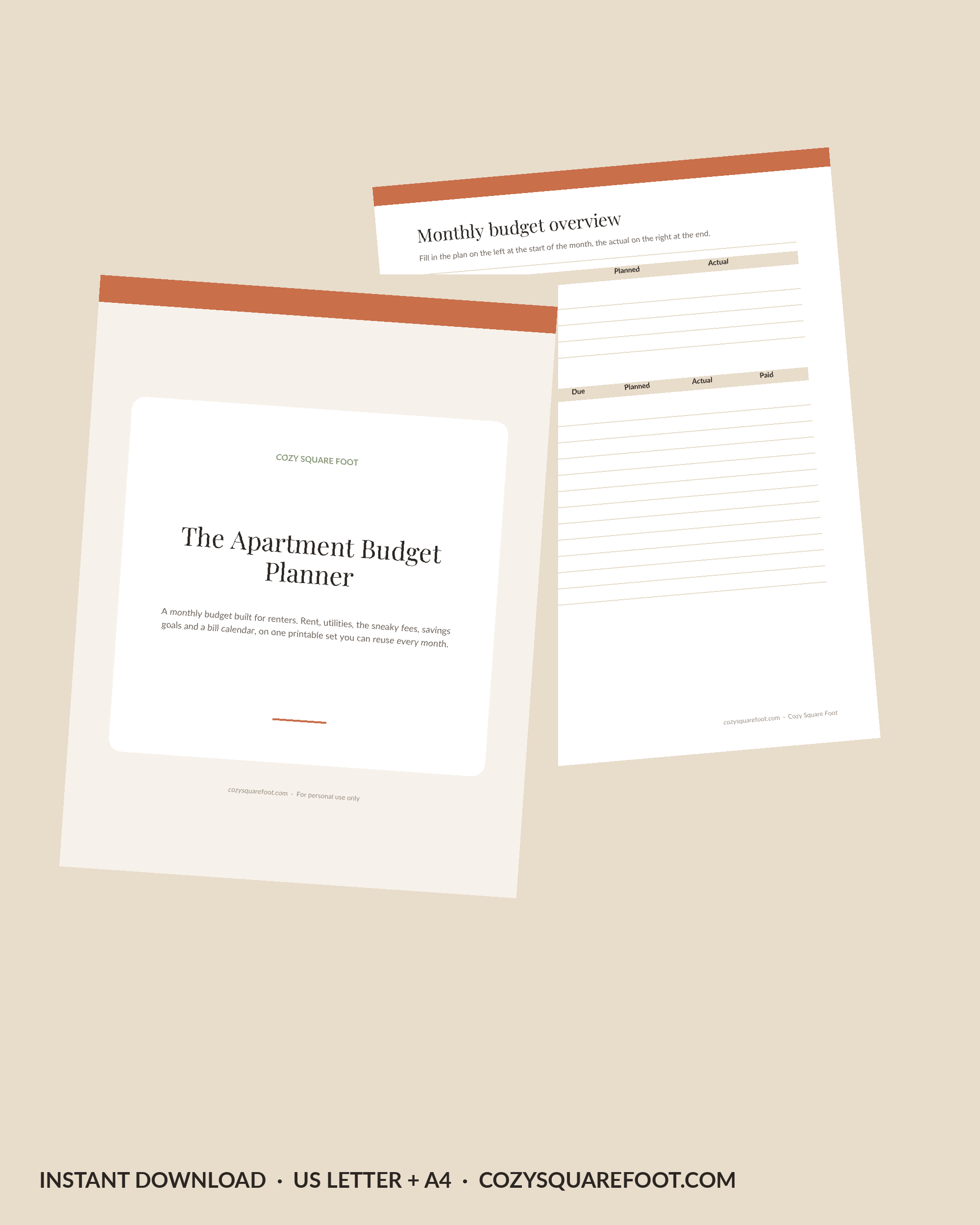 The Apartment Budget Planner